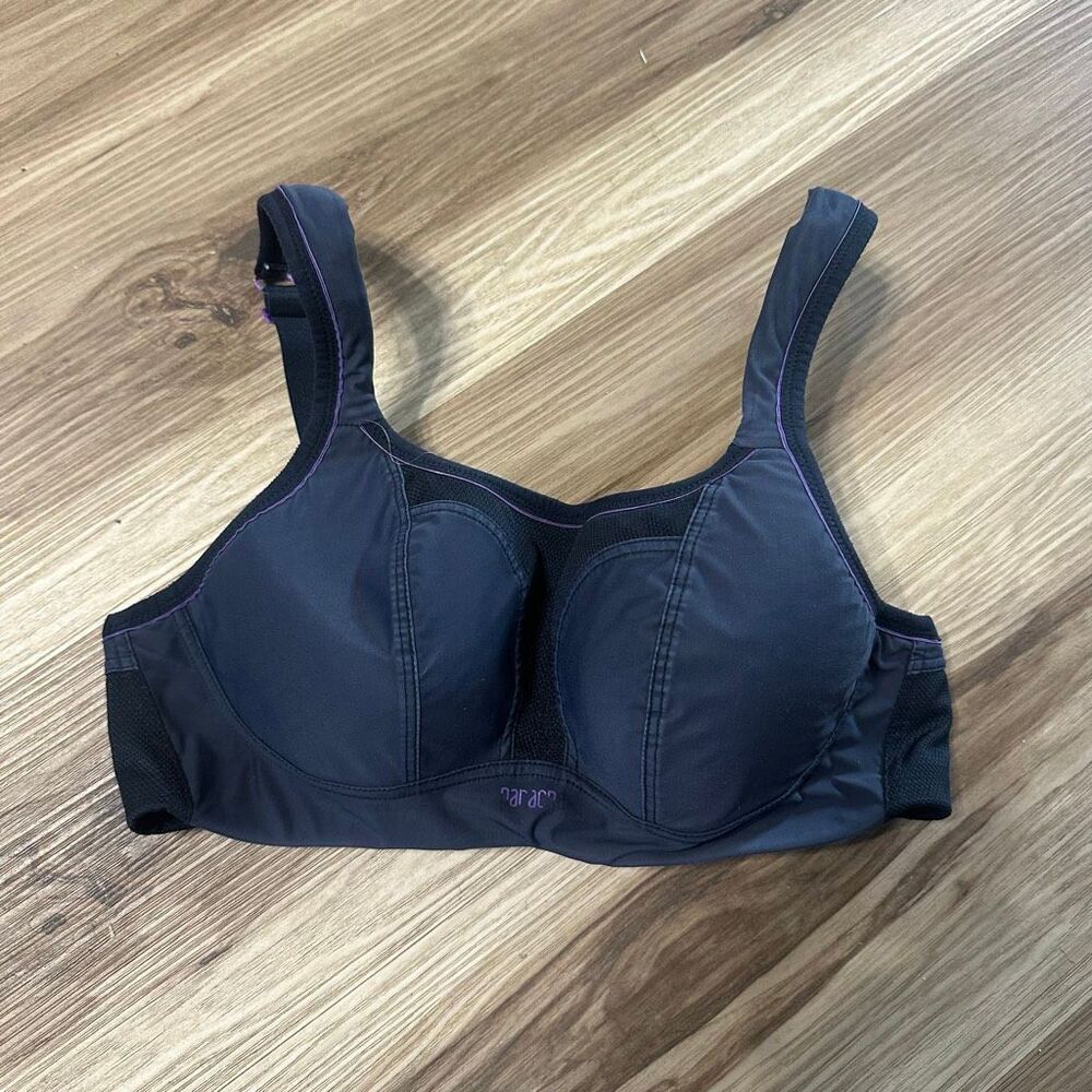 Panache black high impact 34C full figure luxe workout wireless bra